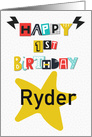 ryder first birthday card