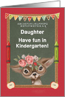 Back to School for Daughter in Kindergarten Cute Deer card