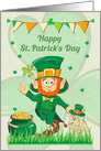 Happy St. Patrick’s Day Leprechaun with Kettle of Gold card