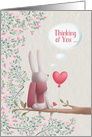 Thinking of You during Covid-19/Coronavirus Lonely Rabbit in a Tree card