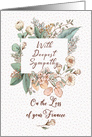 With Deepest Sympathy on the Loss of Fiancee Floral Frame card