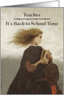 Back to School to Teacher During Covid 19 Situation Vintage Painting card