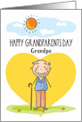 Happy Grandparents Day to Grandpa with Sunny Day Scene card
