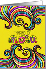 Thinking of You Perfect for a Tween, Colorful Pop Art Swirls card