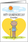 Happy Grandparents Day to Grandpa African American Man Sunny Scene card
