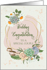 Wedding Congratulations to a Special Couple Pretty Flower Bouquets card
