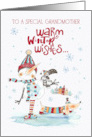 Grandmother Christmas Greeting Warm Winter Wishes card