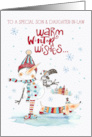 Son and Daughter in Law Christmas Greeting Warm Winter Wishes card