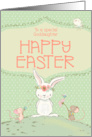 Goddaughter Happy Easter Cute Bunny and Friends card