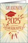Grandson Graduation 2025 Congratulations Colorful Word Art card