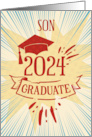 Son Graduation 2024 Congratulations Colorful Word Art card