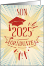 Son Graduation 2025 Congratulations Colorful Word Art card