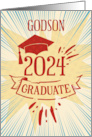 Godson Graduation 2024 Congratulations Colorful Word Art card