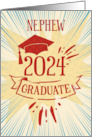 Nephew Graduation 2024 Congratulations Colorful Word Art card