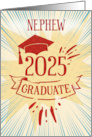 Nephew Graduation 2025 Congratulations Colorful Word Art card