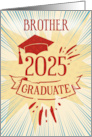Brother Graduation 2025 Congratulations Colorful Word Art card