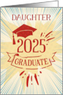 Daughter Graduation 2025 Congratulations Colorful Word Art card