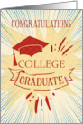 College Graduation Congratulations Colorful Word Art card