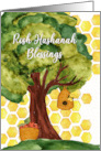 Rosh Hashanah Blessings Beehive and Apples card