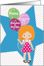 Grandma and Grandpa Happy Grandparents Day Young Girl with Balloons card