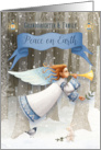 Granddaughter and Family Christmas Peace on Earth Beautiful Angel card