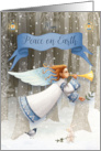 Mum Christmas Peace on Earth Beautiful Angel card