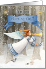 Sister Christmas Peace on Earth Beautiful Angel card