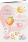 Granddaughter Happy Easter Adorable Bunny and Chick card