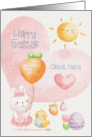Great Niece Happy Easter Adorable Bunny and Chick card