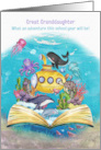 Great Granddaughter Back to School Ocean Scene card