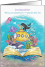Granddaughter 4th Grade Back to School Whimsical Ocean Scene card