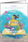 Daughter Preschool Back to School Whimsical Ocean Scene card