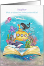 Daughter Kindergarten Back to School Whimsical Ocean Scene card