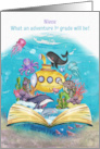 Niece 1st Grade Back to School Whimsical Ocean Scene card