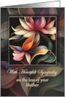 Mother Sympathy Beautiful Painted Look Flowers card