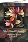 Mother Sympathy Beautiful Painted Look Flowers card