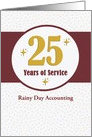 Employee Anniversary 25 Years of Service Business Employee Recognition card