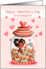 Granddaughter Valentine’s Day Little African American Girl card