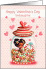 Goddaughter Valentine’s Day Little African American Girl card