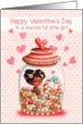 To Wonderful Little Girl Valentine’s Day African American Girl card