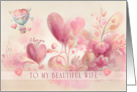 Wife Valentine’s Day Beautiful Dreamy Pastel Hearts card