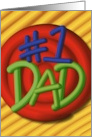 Dad Father’s Day Number 1 Dad Bold Word Art card