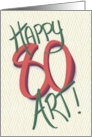 Happy 80th Art card