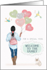 Teen Girl Adoption Welcome to the Family African American Teen Girl card