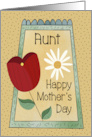 Aunt Mother’s Day Whimsical Flowers and Frame card