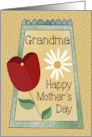 Grandma Mother’s Day Whimsical Flowers and Frame card