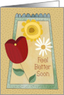 Feel Better Soon Whimsical Flowers and Frame card