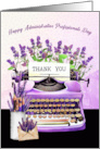 Administrative Professionals Day Typewriter and Lavender card