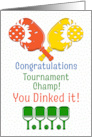 Pickleball Congratulations Tournament Champ Paddle and Balls card