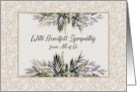 From All of Us Sympathy Soft and Feminine Floral Sprays card